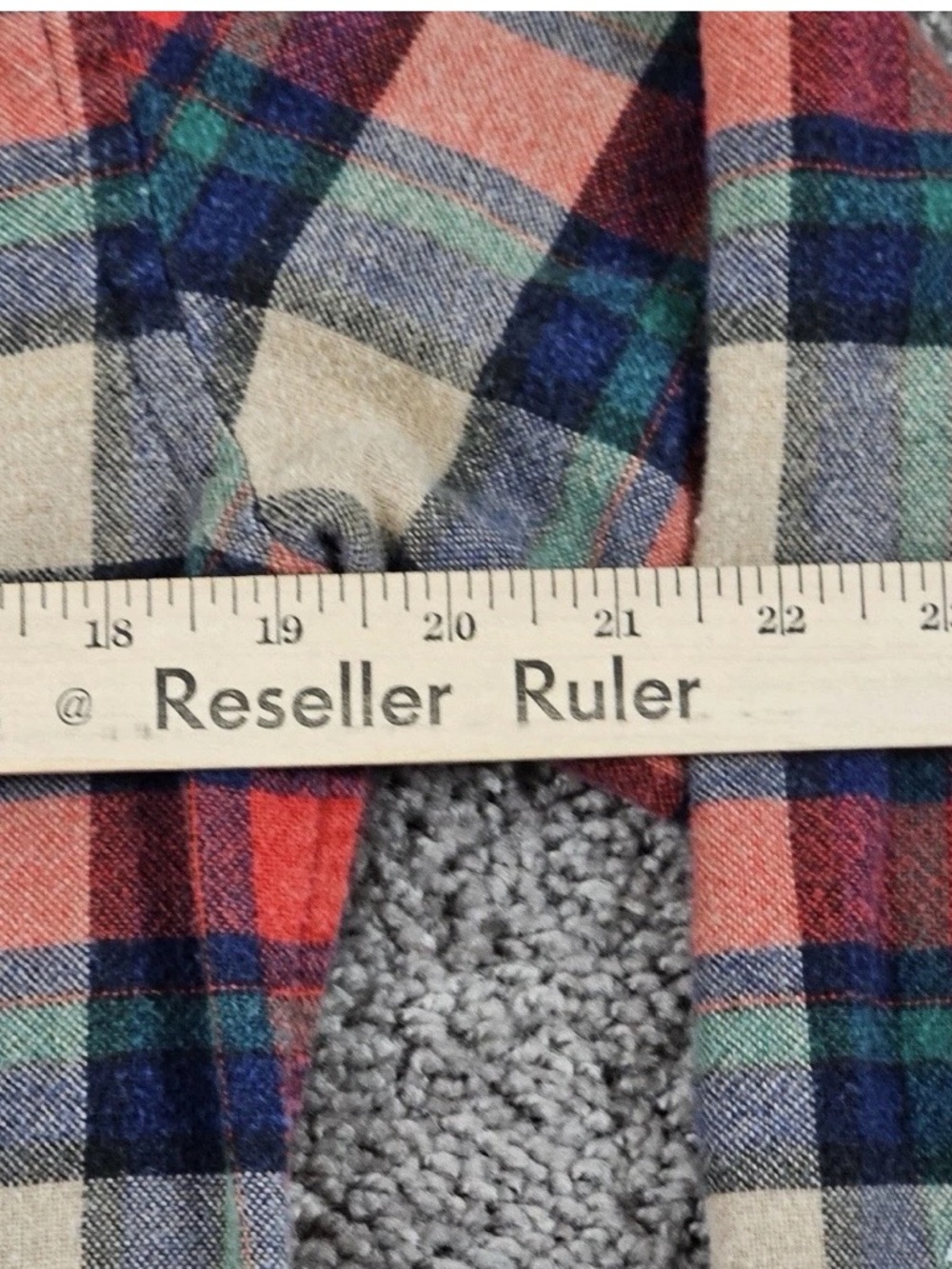 Wallace & Barnes X  J.Crew Mens Red Plaid Flannel Wool Long Sleeve Shirt Small S - Picture 7 of 12